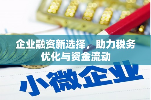 怀来企业融资新选择，助力税务优化与资金流动
