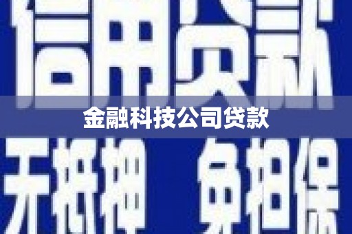 怀来金融科技公司贷款