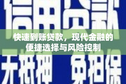 怀来快速到账贷款，现代金融的便捷选择与风险控制