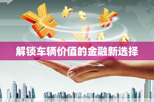 怀来解锁车辆价值的金融新选择