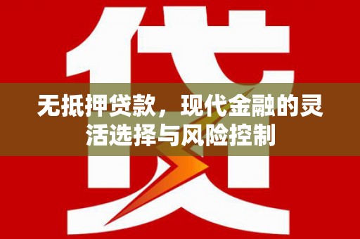 怀来无抵押贷款，现代金融的灵活选择与风险控制