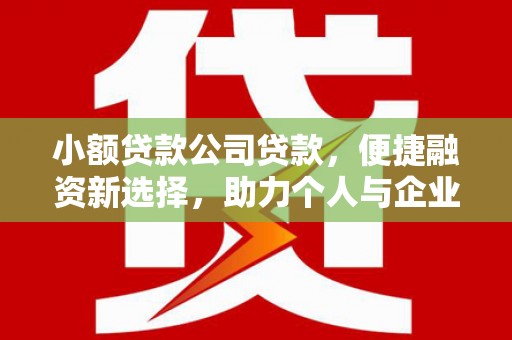 怀来小额贷款公司贷款，便捷融资新选择，助力个人与企业成长