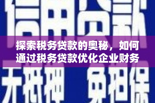 怀来探索税务贷款的奥秘，如何通过税务贷款优化企业财务
