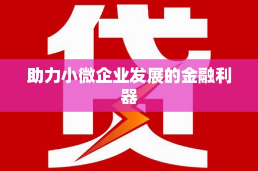 怀来助力小微企业发展的金融利器