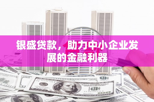 怀来银盛贷款，助力中小企业发展的金融利器