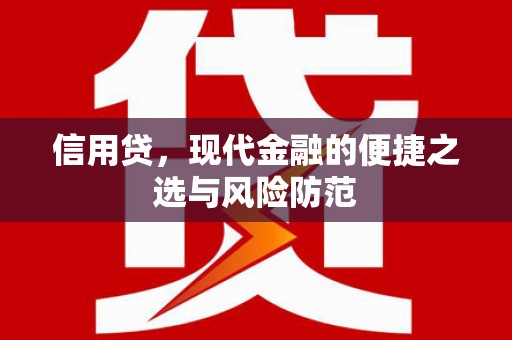 怀来信用贷，现代金融的便捷之选与风险防范