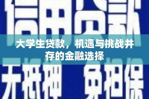 怀来大学生贷款，机遇与挑战并存的金融选择