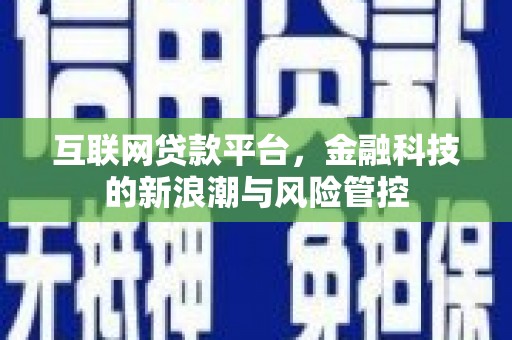 怀来互联网贷款平台，金融科技的新浪潮与风险管控