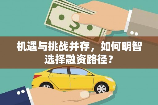 怀来机遇与挑战并存，如何明智选择融资路径？